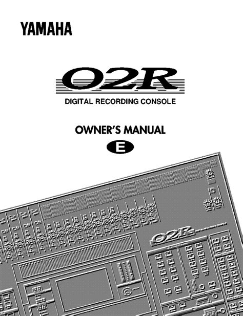Yamaha 02R Manual pdf manual